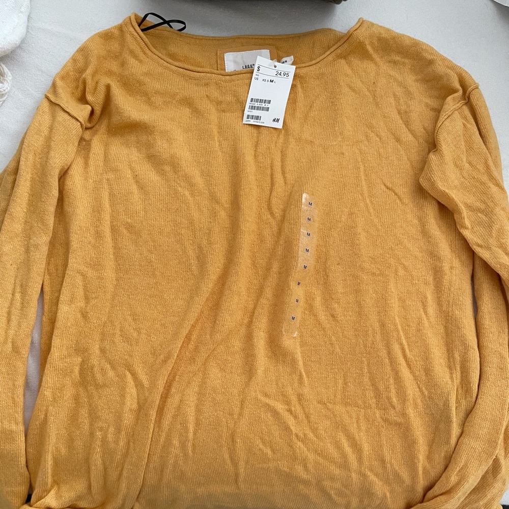 H&M yellow sweater NWT